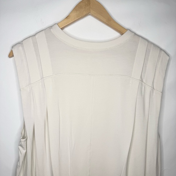 Lululemon Modal Pleated Shoulder Tank Top White Opal Muscle Tee Size 6 - Picture 5 of 6